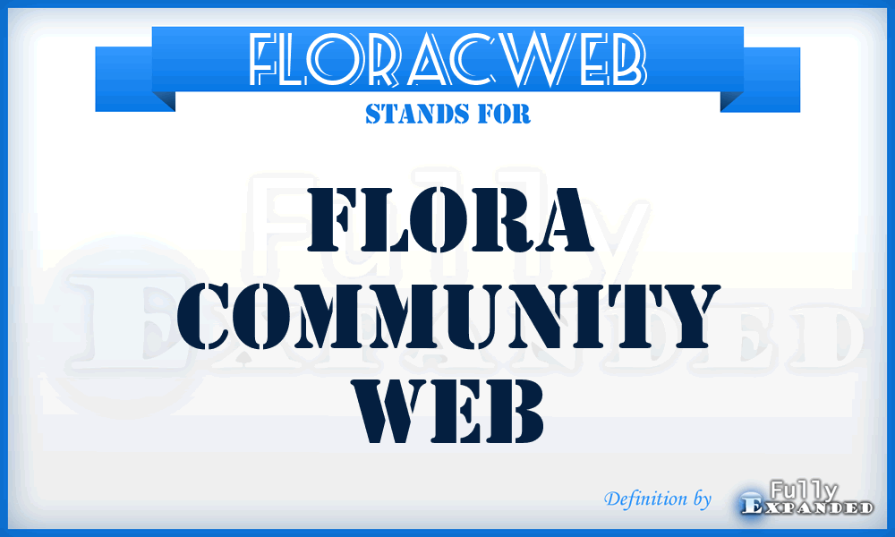 FLORACWEB - FLORA Community WEB