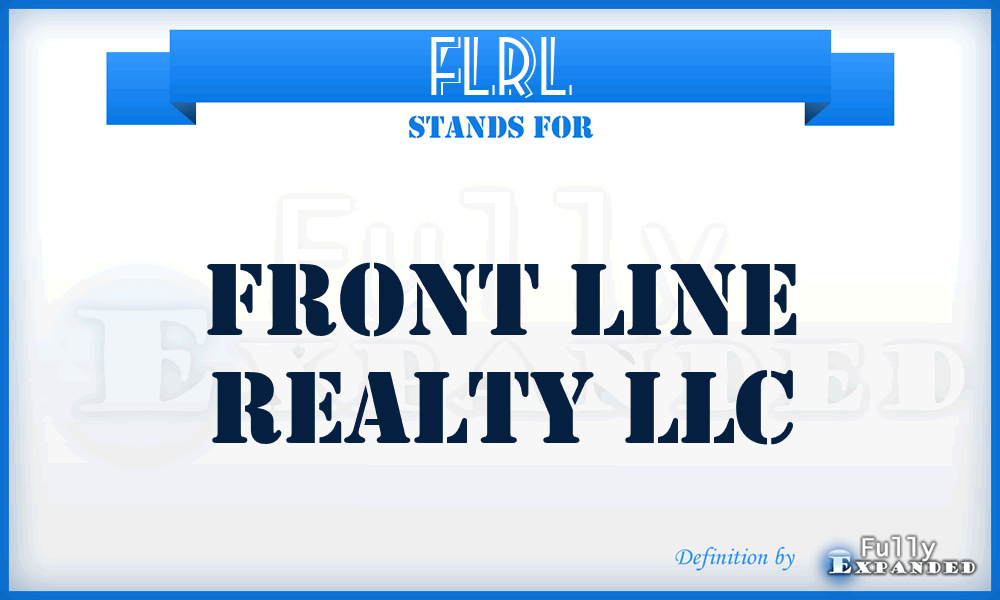 FLRL - Front Line Realty LLC