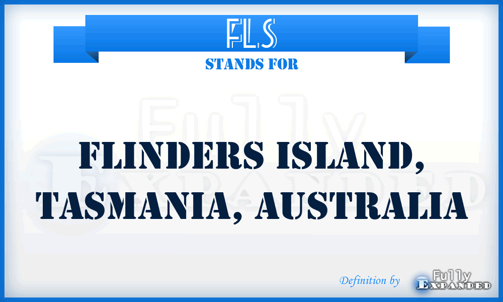 FLS - Flinders Island, Tasmania, Australia