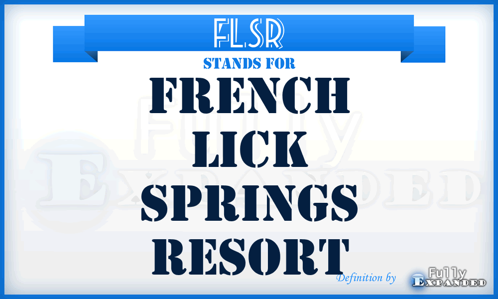 FLSR - French Lick Springs Resort