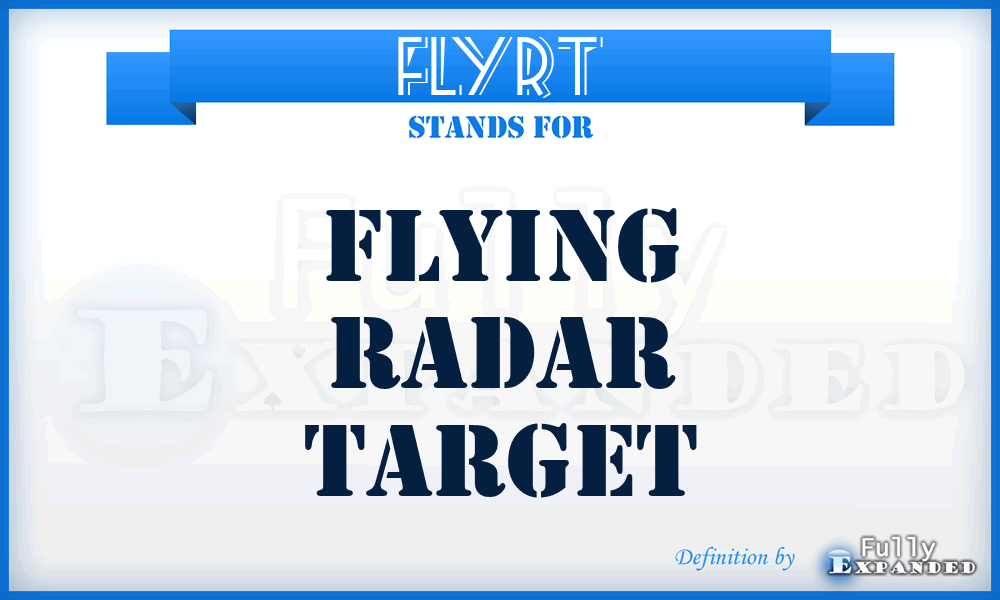 FLYRT - FLYing Radar Target