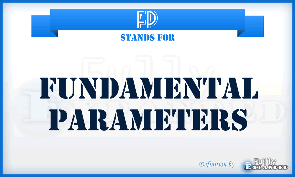 FP - Fundamental Parameters