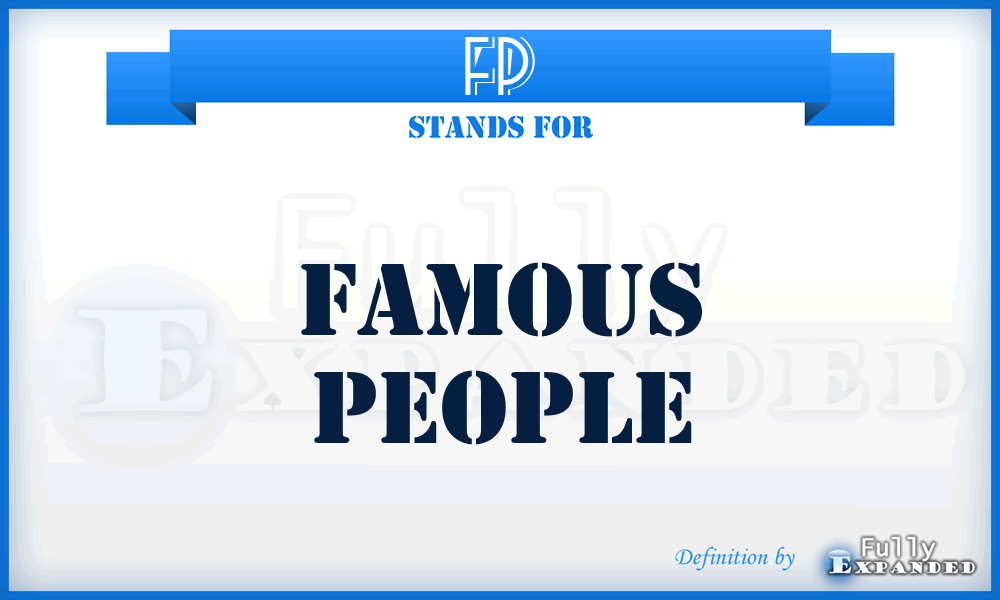 FP - Famous People