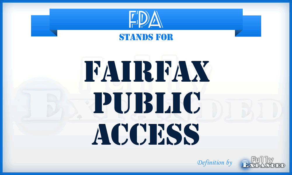 FPA - Fairfax Public Access