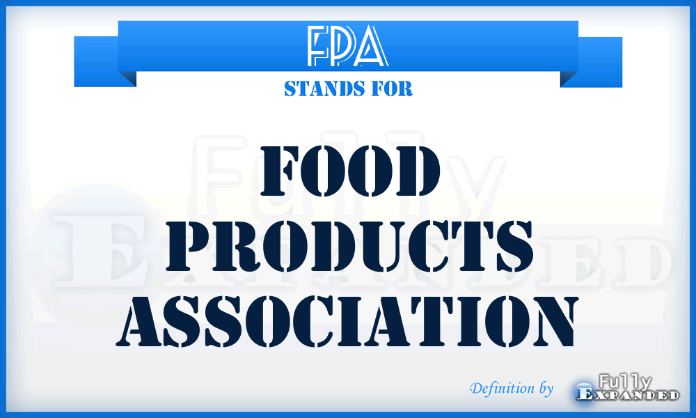 FPA - Food Products Association