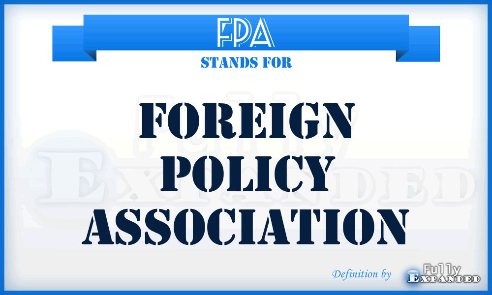 FPA - Foreign Policy Association