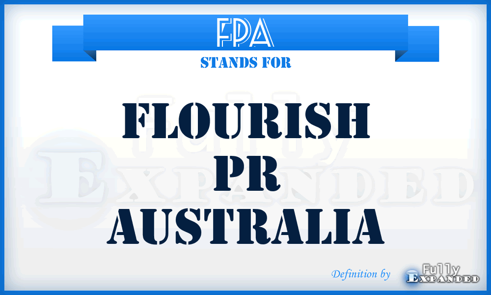 FPA - Flourish Pr Australia