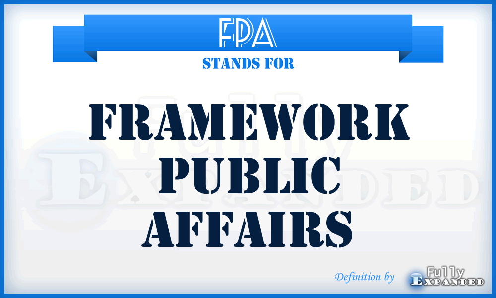 FPA - Framework Public Affairs