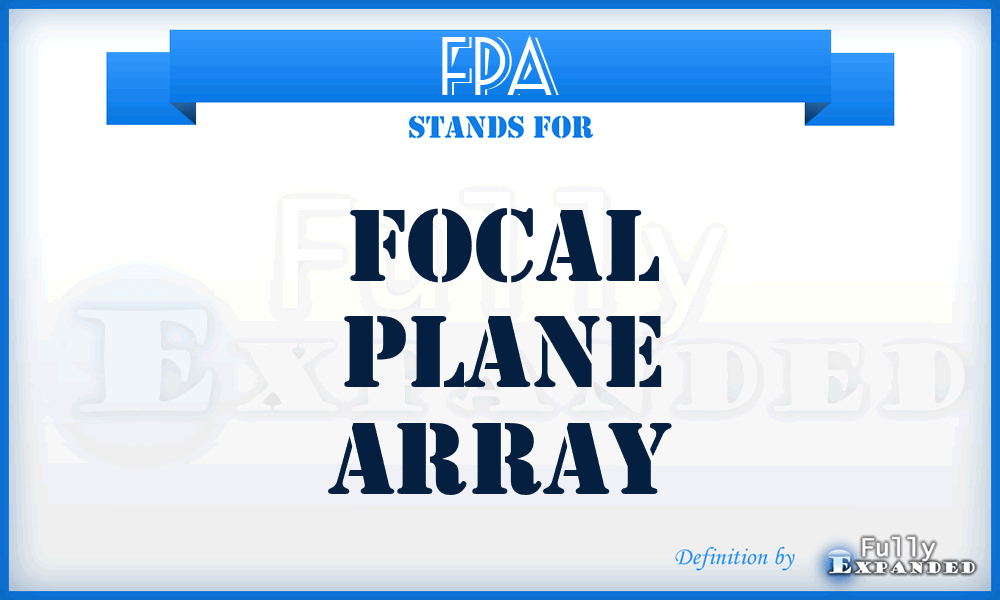 FPA - focal plane array