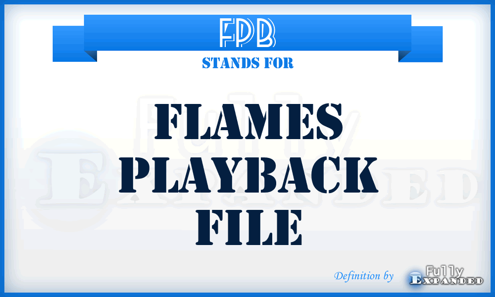 FPB - FLAMES Playback file