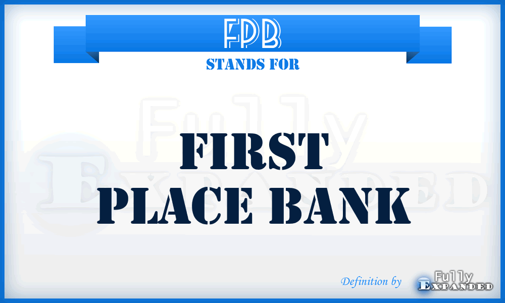 FPB - First Place Bank