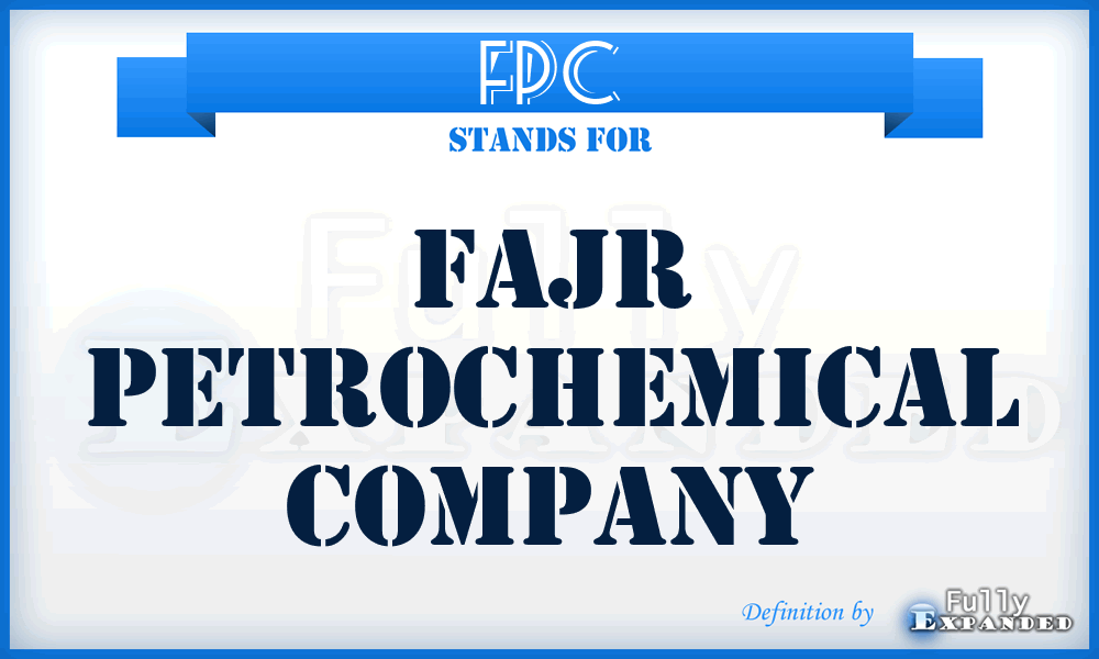 FPC - Fajr Petrochemical Company