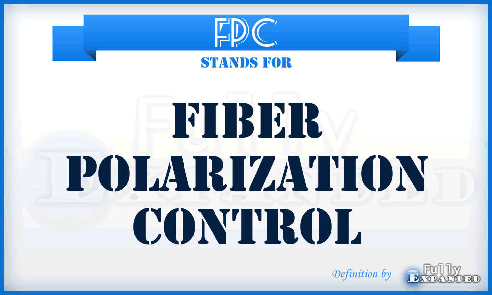 FPC - fiber polarization control