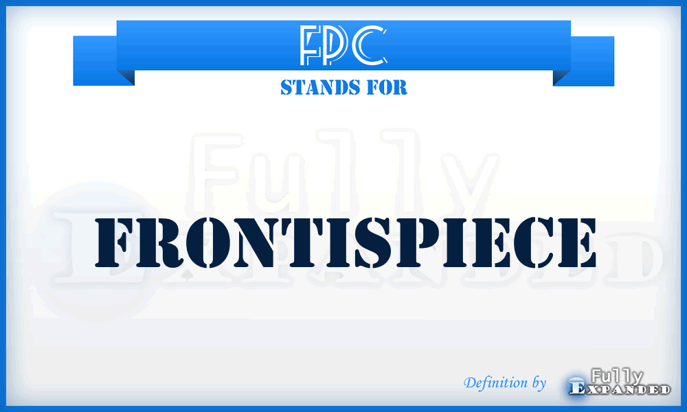 FPC - frontispiece