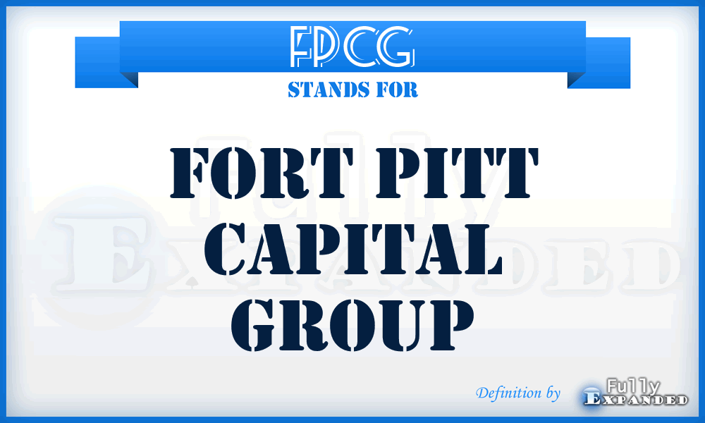 FPCG - Fort Pitt Capital Group
