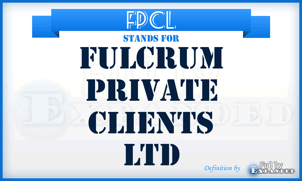 FPCL - Fulcrum Private Clients Ltd