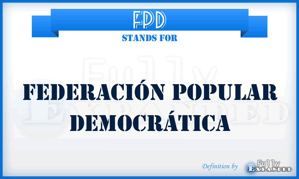 FPD - Federación Popular Democrática