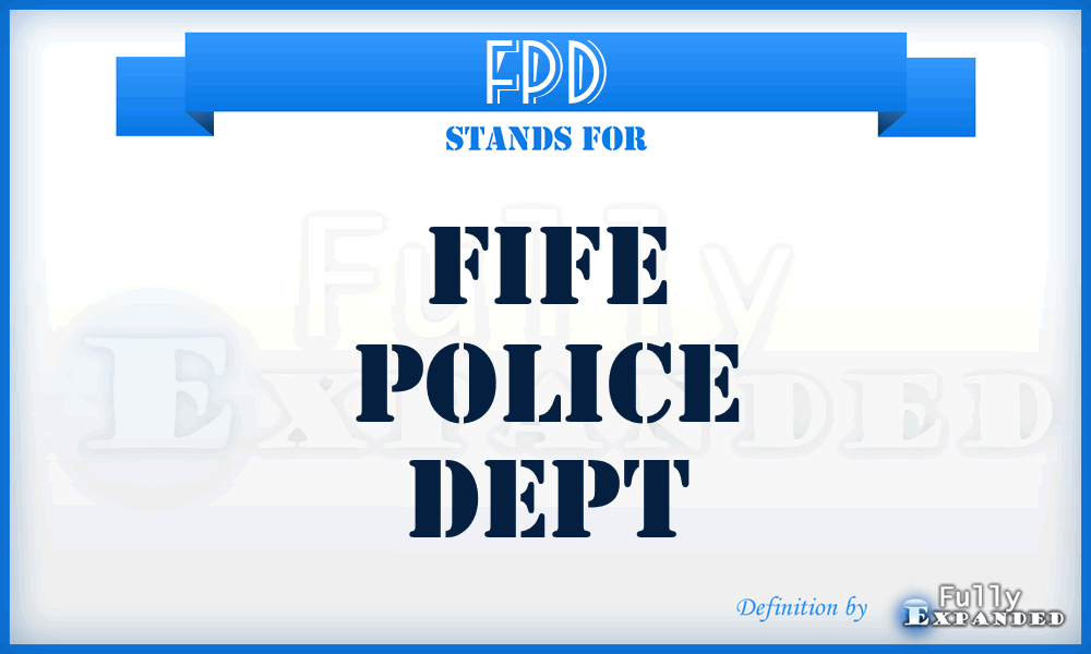FPD - Fife Police Dept