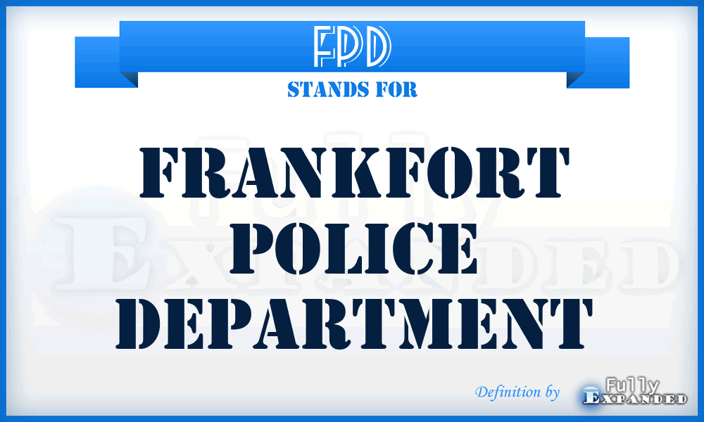 FPD - Frankfort Police Department
