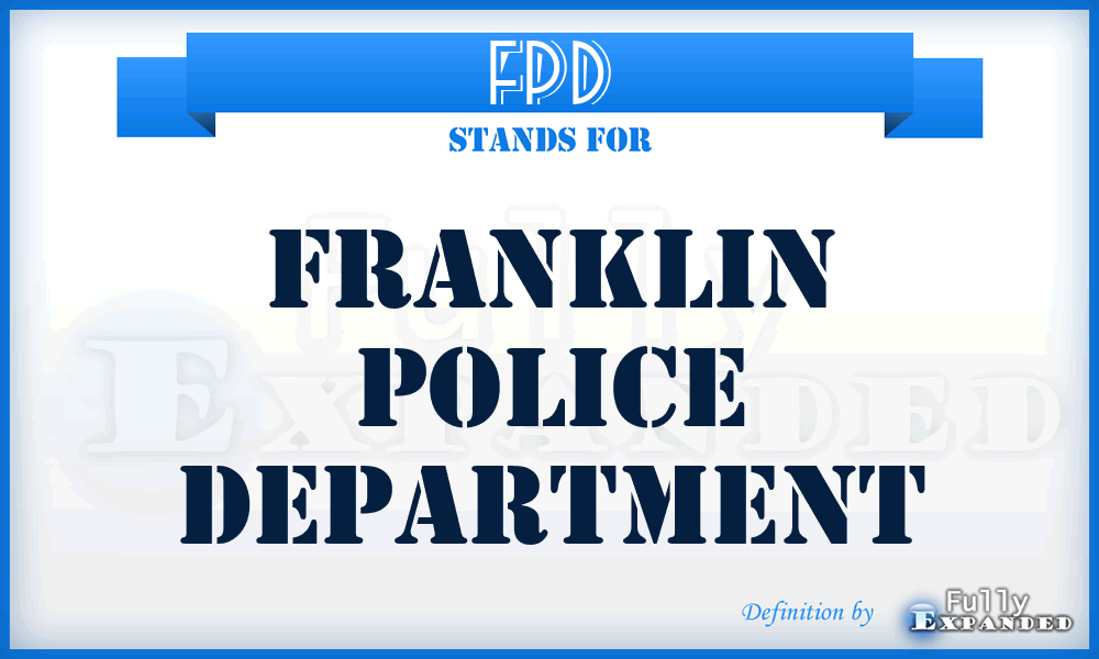 FPD - Franklin Police Department