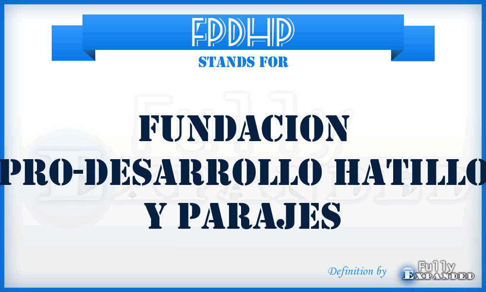 FPDHP - Fundacion Pro-Desarrollo Hatillo y Parajes