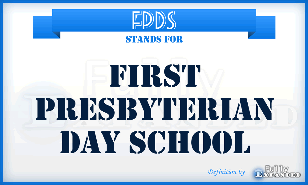 FPDS - First Presbyterian Day School
