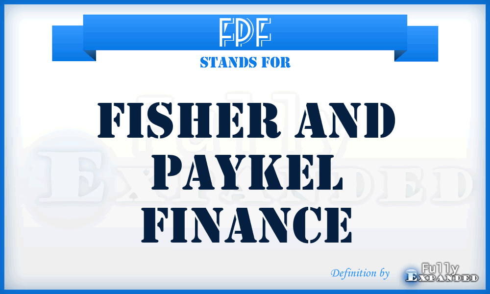 FPF - Fisher and Paykel Finance