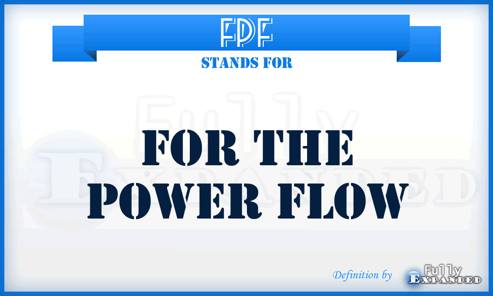 FPF - for the power flow