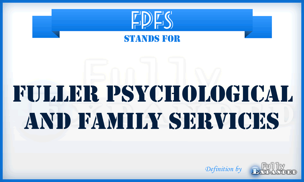 FPFS - Fuller Psychological and Family Services