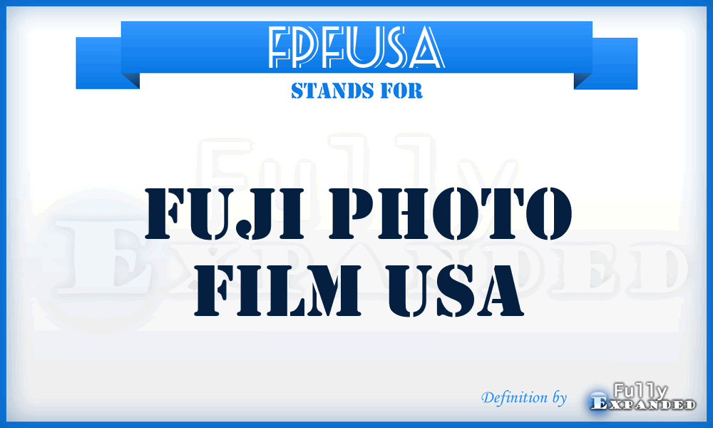 FPFUSA - Fuji Photo Film USA