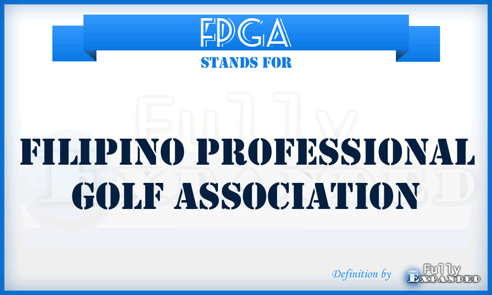 FPGA - Filipino Professional Golf Association