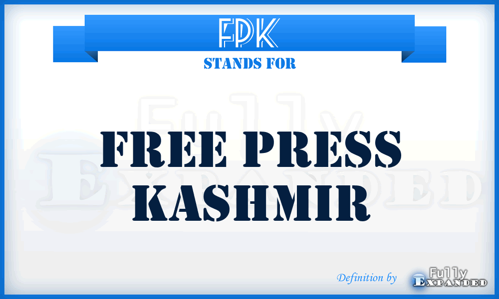 FPK - Free Press Kashmir