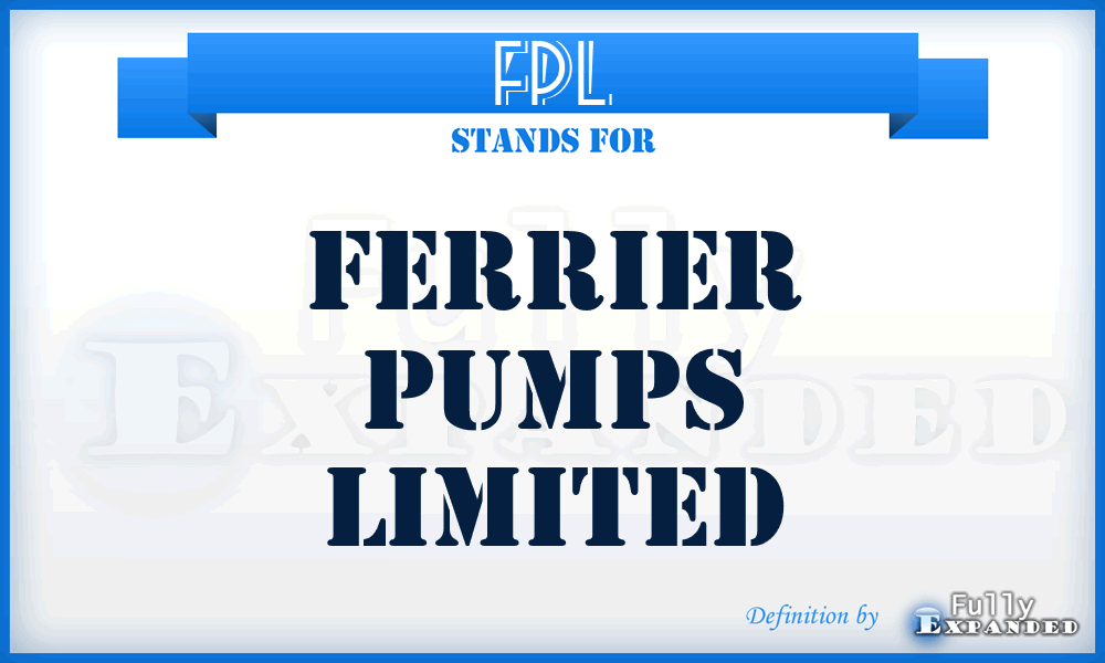 FPL - Ferrier Pumps Limited