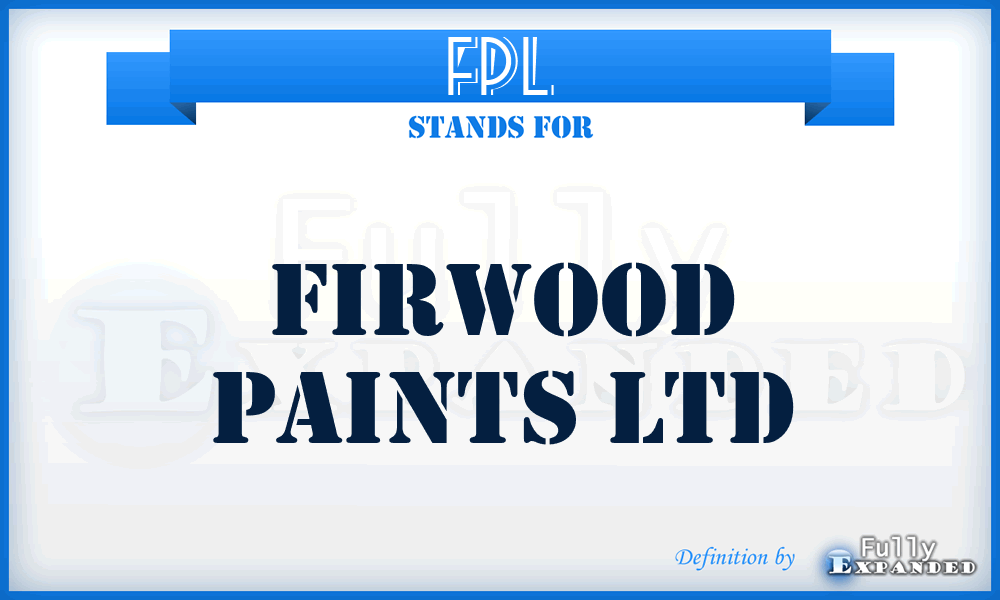 FPL - Firwood Paints Ltd