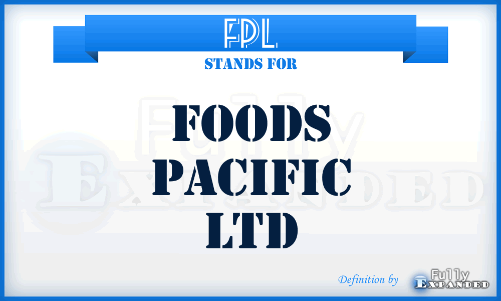 FPL - Foods Pacific Ltd