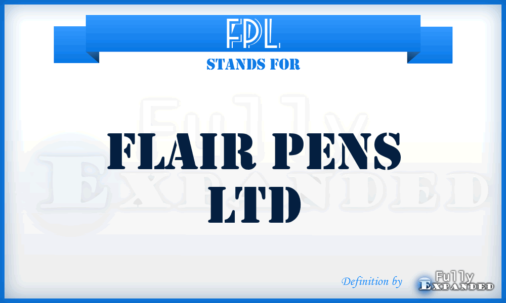 FPL - Flair Pens Ltd