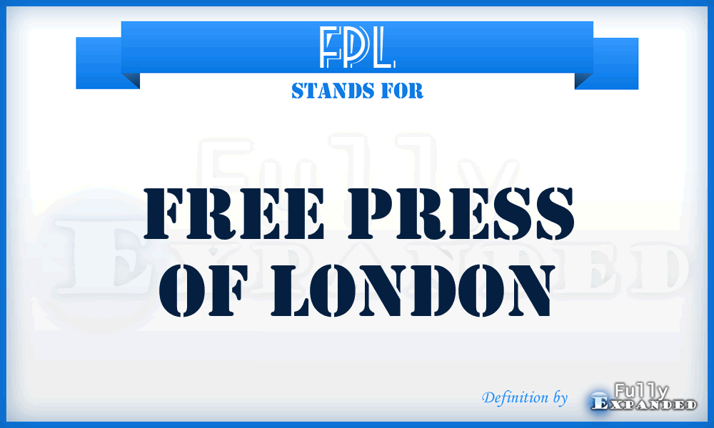 FPL - Free Press Of London