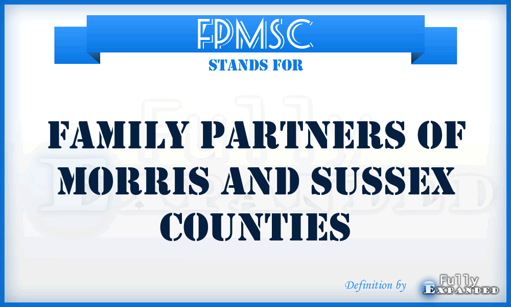 FPMSC - Family Partners of Morris and Sussex Counties