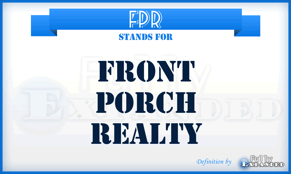 FPR - Front Porch Realty