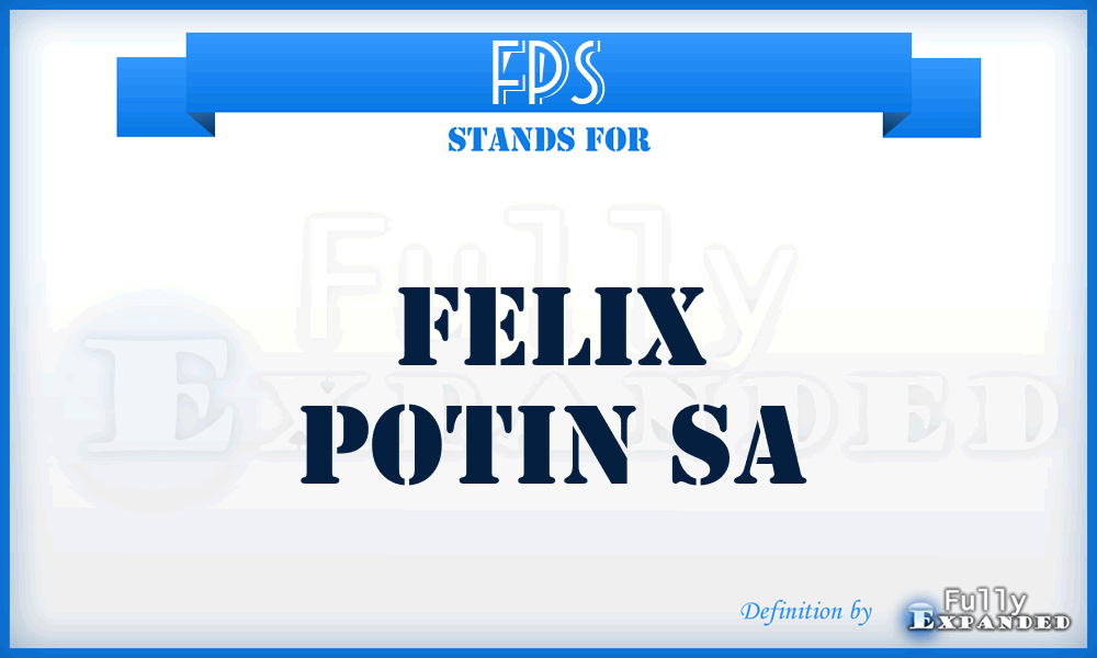 FPS - Felix Potin Sa