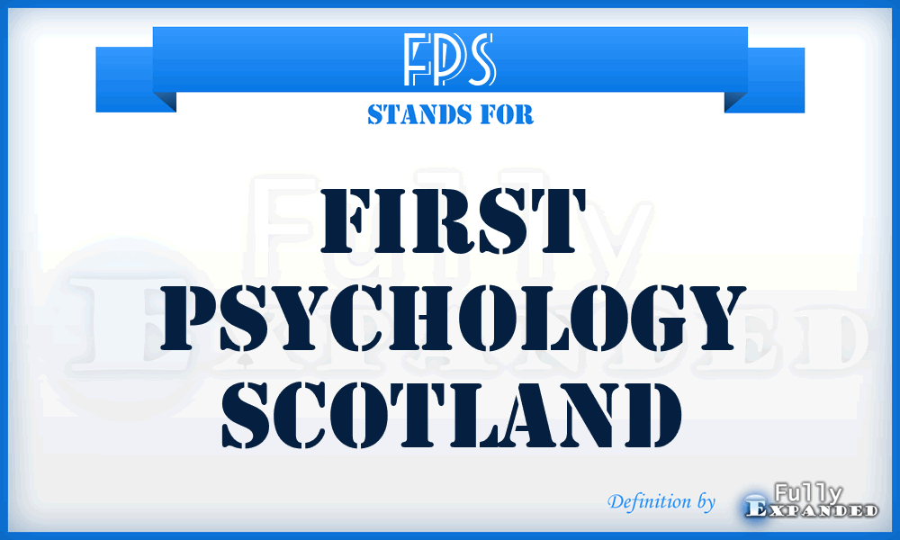 FPS - First Psychology Scotland