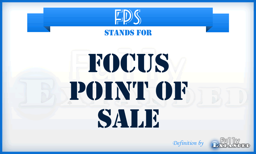 FPS - Focus Point of Sale