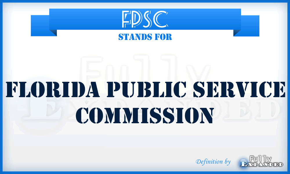 FPSC - Florida Public Service Commission