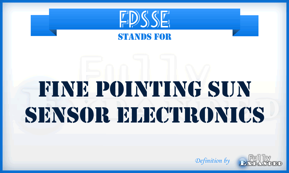 FPSSE - Fine Pointing Sun Sensor Electronics