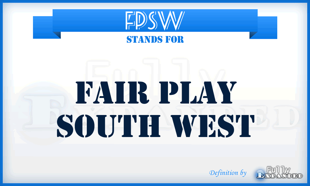 FPSW - Fair Play South West