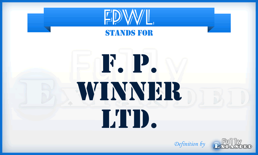 FPWL - F. P. Winner Ltd.