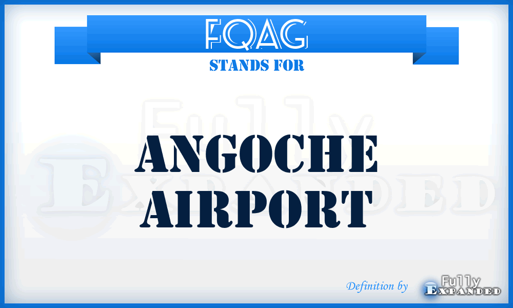 FQAG - Angoche airport