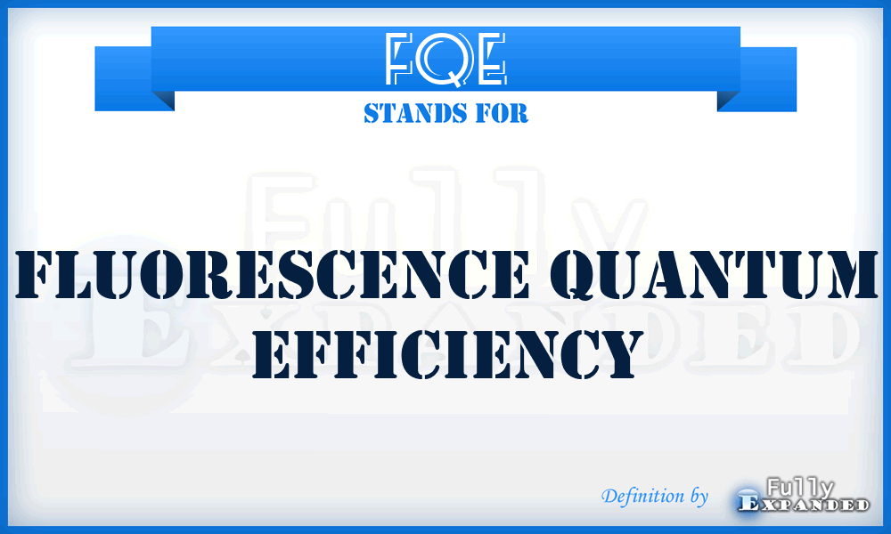 FQE - Fluorescence Quantum Efficiency