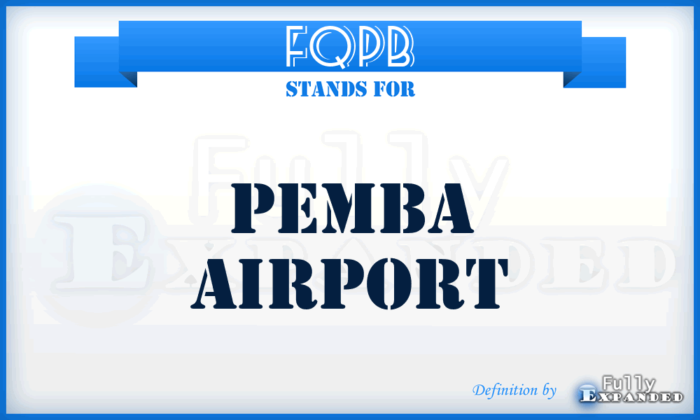 FQPB - Pemba airport