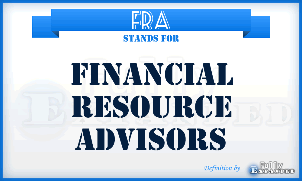 FRA - Financial Resource Advisors